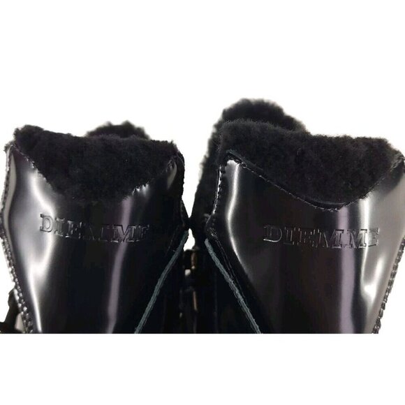 Diemme Capri Black Patent Leather Boot Size 36 6 Black New - Picture 4 of 15